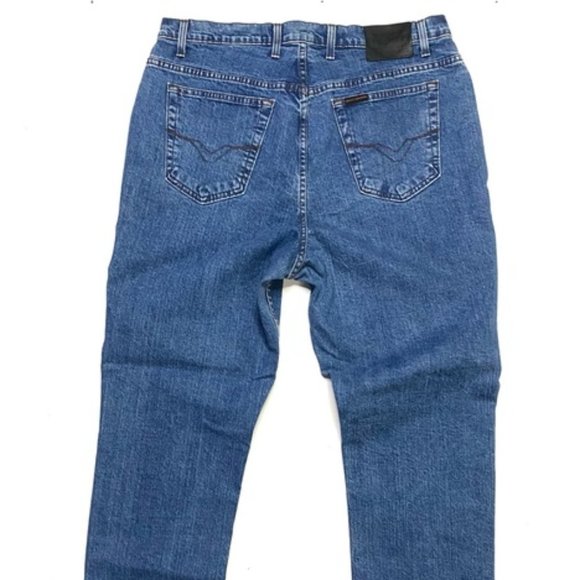 Harley-Davidson Vintage Old School Biker Blue Fade Bootcut Jeans, Size 36 - Picture 3 of 8